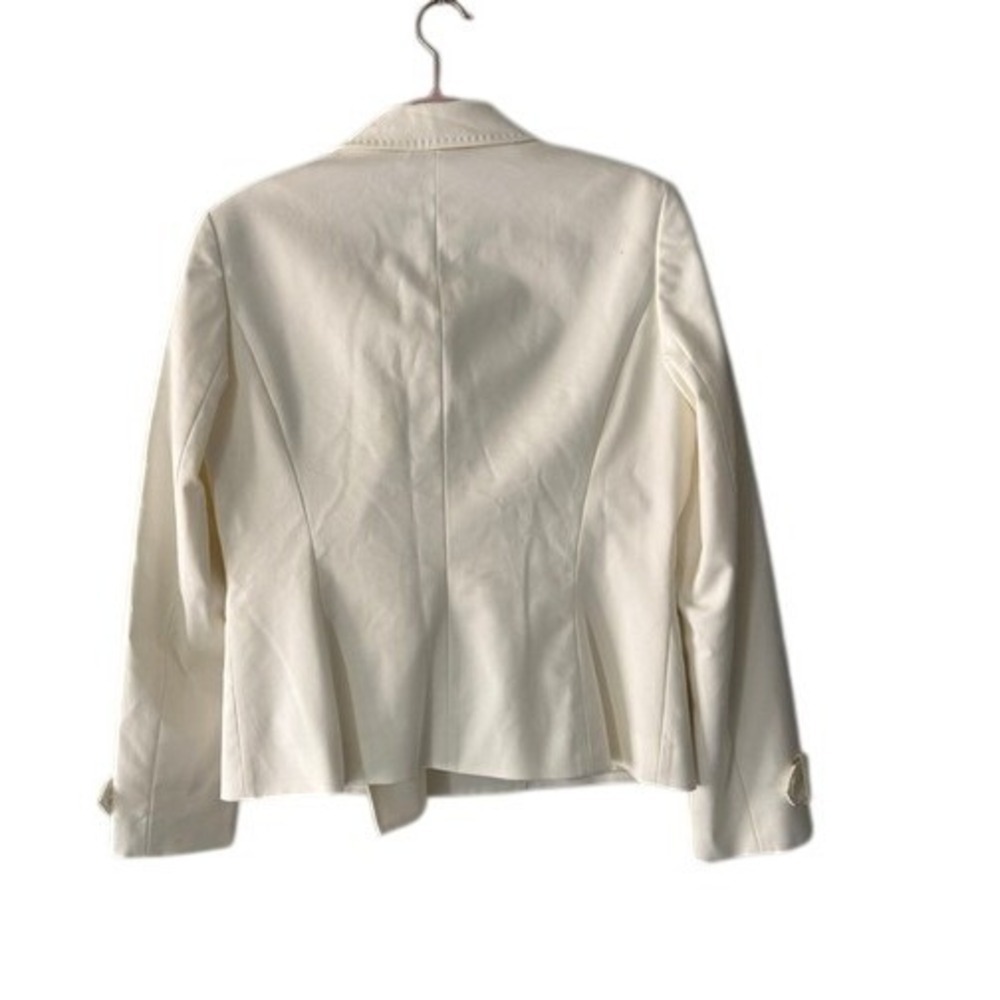 Brooks Brothers Ivory Double Breasted Blazer Size 10 Italian Fabric Stretch - Picture 8 of 10